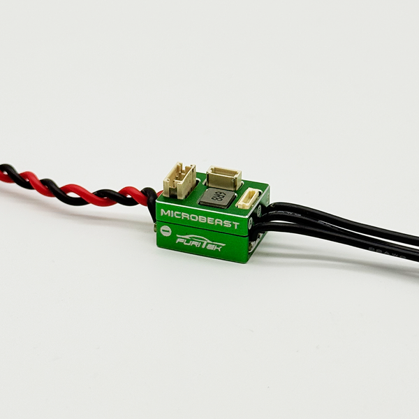 FURITEK MICROBEAST 2S LiPo 25A/50A Brushless ESC with WIFI Module for 1/24 & 1/28 Drift/Race Cars - Sensored/Sensorless, Green Edition
