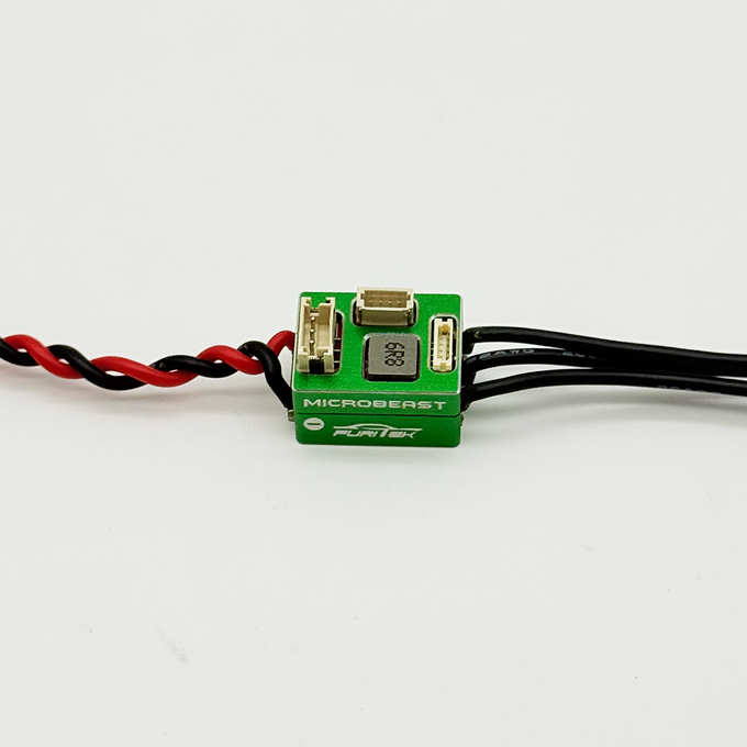 FURITEK MICROBEAST 2S LiPo 25A/50A Brushless ESC with WIFI Module for 1/24 & 1/28 Drift/Race Cars - Sensored/Sensorless, Green Edition