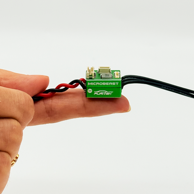 FURITEK MICROBEAST 2S LiPo 25A/50A Brushless ESC with WIFI Module for 1/24 & 1/28 Drift/Race Cars - Sensored/Sensorless, Green Edition