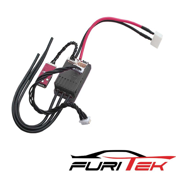 FURITEK CYCLOS 2S LIPO 20A/40A BRUSHLESS SENSORED ESC FOR DRIFT/RACE AND WIRELESS APP (With Aluminum Black Case )