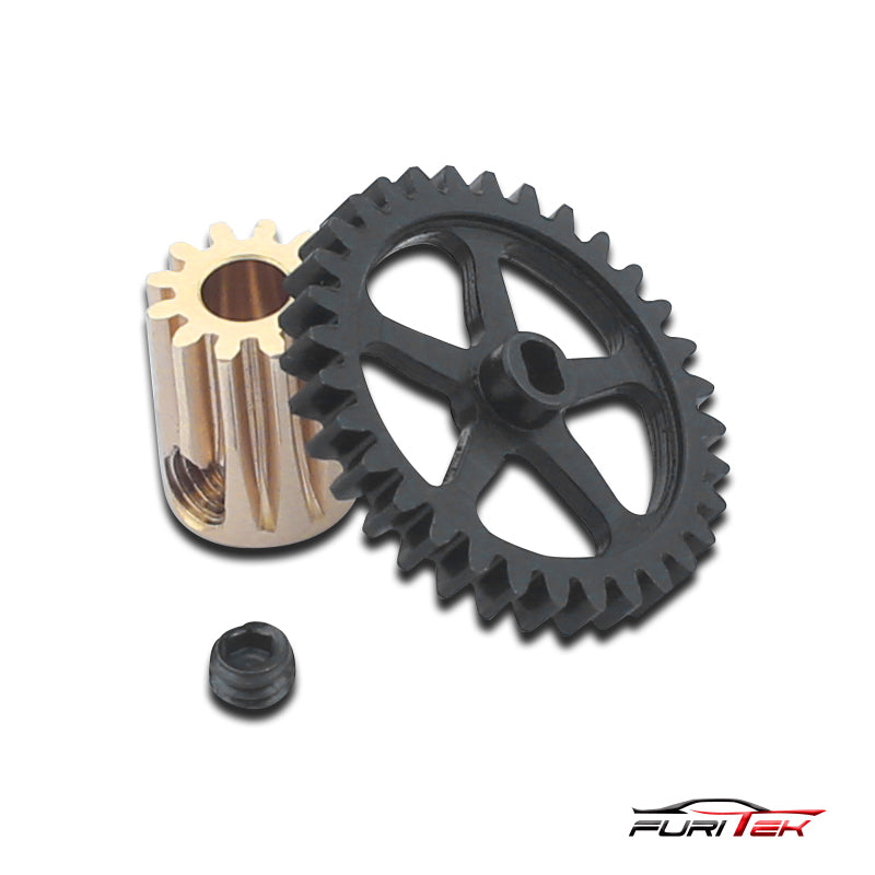 Furitek Brushless conversion for scx24 0.5M Spur Gear and 12T Pinion